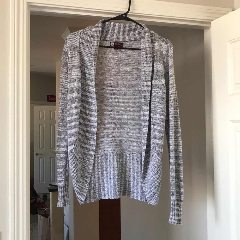 Gray cardigan
